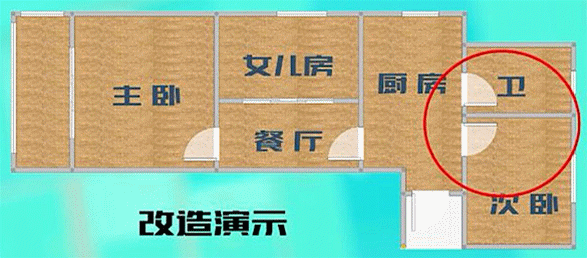 兩房一廳裝修效果圖_小兩房裝修成品圖_3室2廳1衛(wèi)戶(hù)型圖裝修