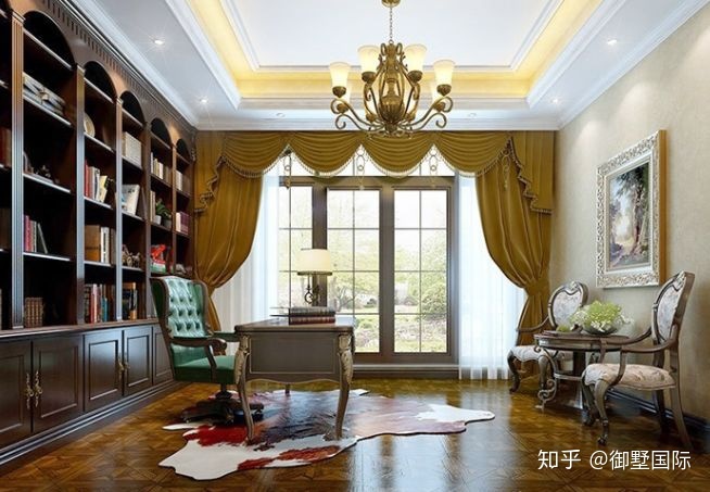 歐式別墅書房設計，各有千秋