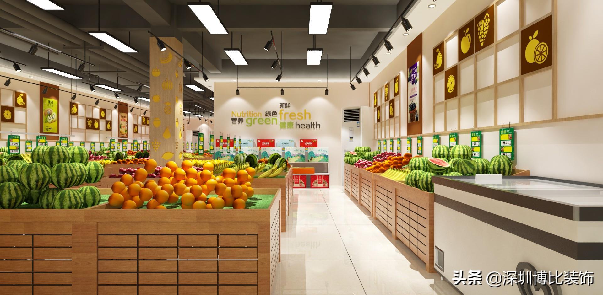 深圳水果店裝修設(shè)計公司，附近水果店裝修